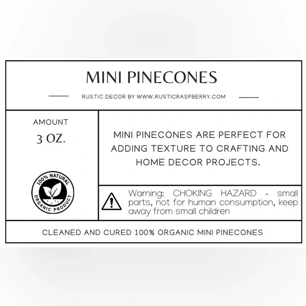 Natural Brown Mini Pine Cones for Home Decor